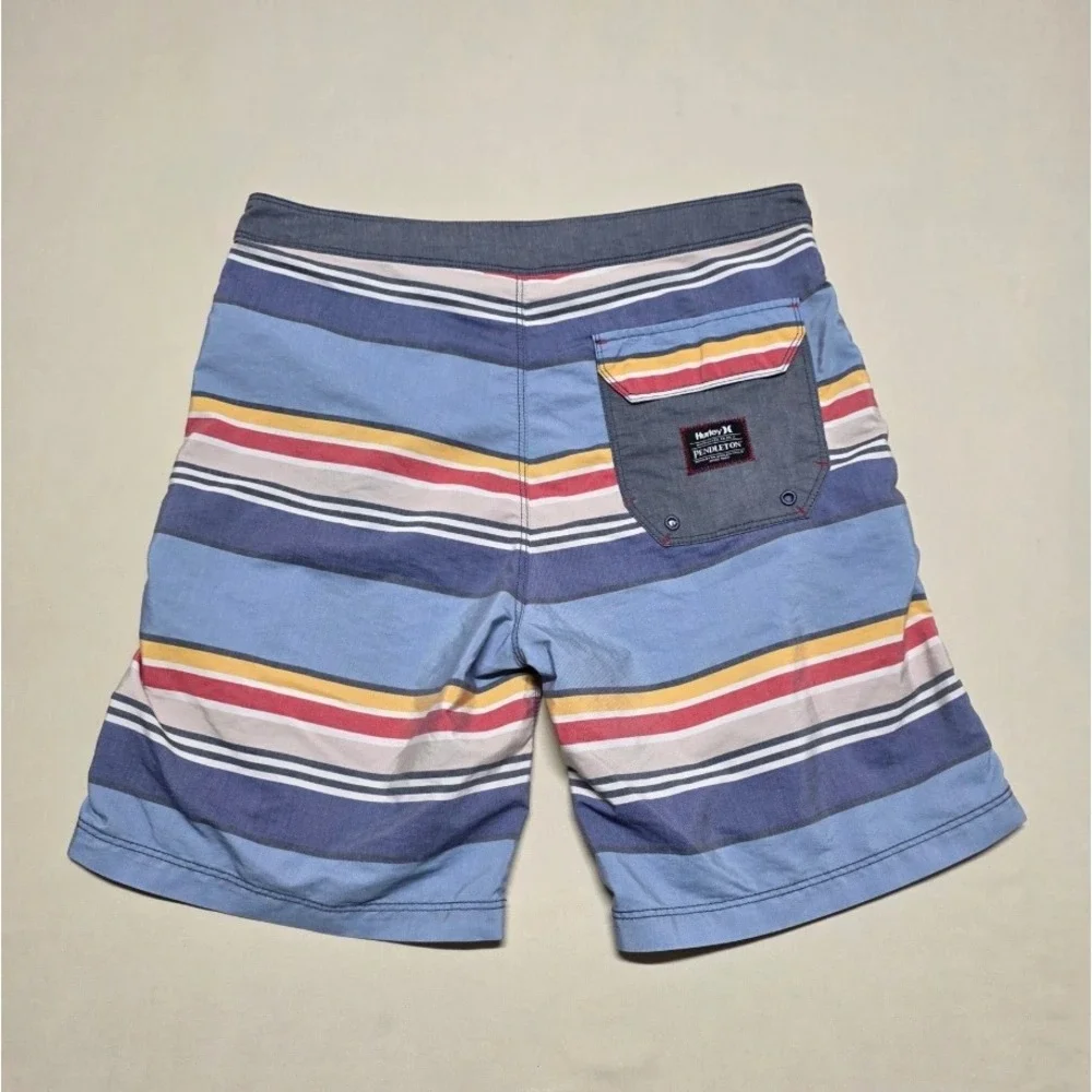 Hurley x Pendleton Yosemite National Park Board Shorts Mens 30 Blue Striped